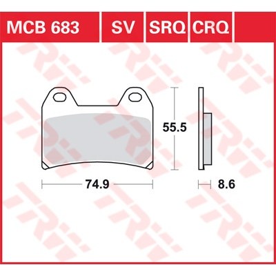 Pastillas de freno metal sinterizado SV TRW MCB683