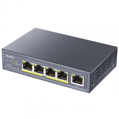 CUDY 5-Port Gigabit PoE+ Switch 60W