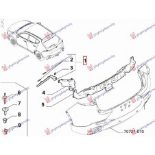 SOPORTE SUPERIOR LATERAL PARACHOQUE TRASERO(PLASTICO) (O)