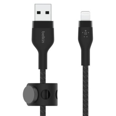 USB-A TO LTG_BRAID SILIC 3M BLACK