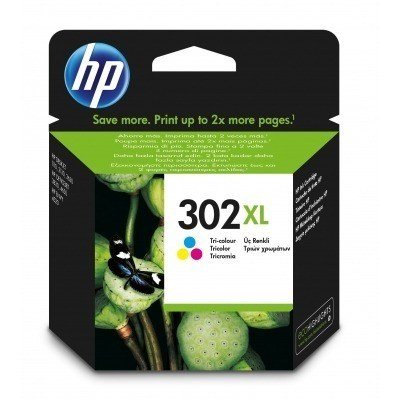 CARTUCHO TRICOLOR HP Nº302XL - 330 PAGINAS - OFFICEJET 383 ....