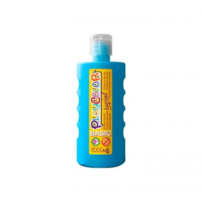 BOTE ERG. TEMPERA LIQ. PLAYCOLOR 1000ML AZUL CL