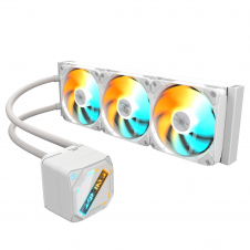 GIGABYTE GAMING 360 ICE Refrigeración Líquida para CPU - 3x120 mm Ventiladores ARGB, Mecanismo de enclavamiento deslizante, DAISY-CHAIN, Compatible