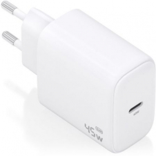 Cargador de Pared GaN Aisens A110-0969/ 1xUSB Tipo-C/ 45W/ Blanco