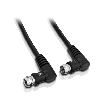 Cable negro coaxial con conector coaxial macho a coaxial macho 3m 10ft