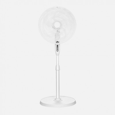 Ventilador De Pie Siluro Blanco 3vel 50w 5asp Fijo Y Rotatorio Regx42x42cm