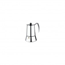 CAFETERA MONIX ETERNA 4 TAZAS MANGO ASAS ACERO INOXIDABLE EXTERIOR BRILLANTE APTO PARA TODO TIPO DE COCINAS M630004