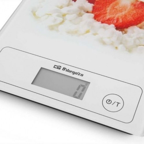 Báscula de Cocina Electrónica Orbegozo PC 1018/ hasta 5kg/ Blanca