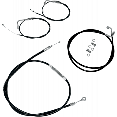 Kit líneas de freno/cables de manillar estándar en vinilo negro LA CHOPPERS LA-8100KT-16B