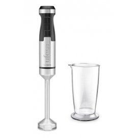 Batidora de mano Ufesa Orion 1500W, con vaso medidor, 700 ml, 4 cuchillas, velocidad variable, función turbo, inox