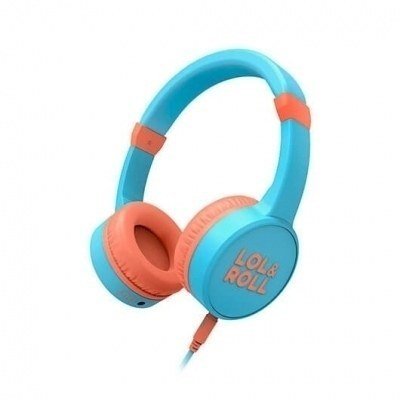 Auriculares micro energy sistem lol&roll blue supraural - diadema - jack 3.5mm - limitador de volumen