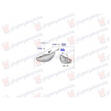 SOPORTE DE PLASTICO PARA FARO DELANTERO(O)