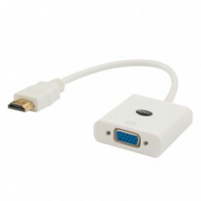 CL-27B adaptador de cable de vídeo 0,1 m HDMI tipo A (Estándar) VGA (D-Sub) Blanco