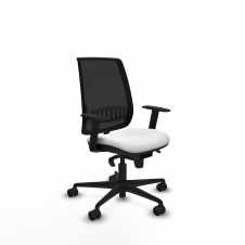 Piqueras y Crespo Alares sincro malla negra bali blanco brazos 1D base nailon ruedas 65 mm nailon