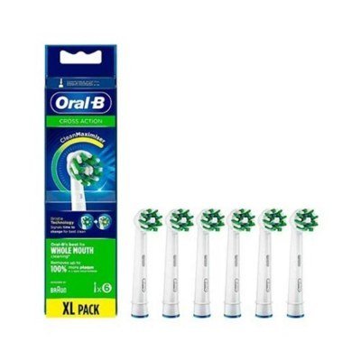 Recambio cepillo dental oral - b eb50 - 6 cross action 6 unidades