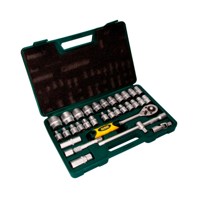 Juego 32 pcs de bocallaves y accesorios de 1/2 cromo vanadio ek602 mota