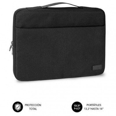 Maletín Subblim Elegant Laptop Sleeve para Portátiles hasta 14/ Negro