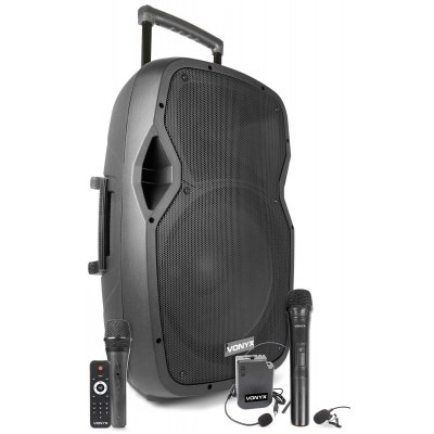 Altavoz Portatil 15 800Wmax 2 Microfonos VONYX AP1500PA