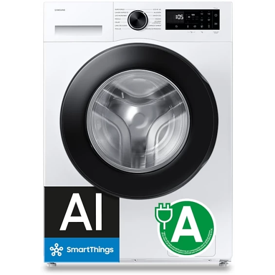 Lavadora Samsung WW80FG5L32AEEC, 8 kg, 1200 rpm, clase A, blanco