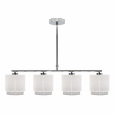 Lampara Kenya 4xe14 Blanca/gris Regx77x14 Cm