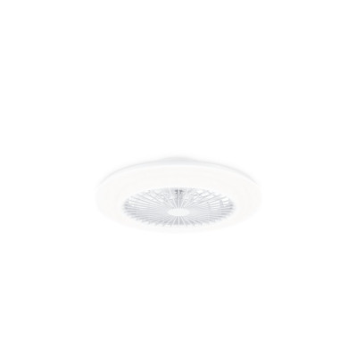 Philips Amigo Flat Fan Ceiling IR RD Ventilador de Techo con Luz LED Hasta 6500K - Aspas Integradas - 25W Ventilador + 60W Luz - Sparkle - Mando a Distancia - Color Blanco