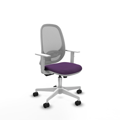 Cilanco blanca sincro malla gris bali morado brazos blancos base blanca ruedas 65mm nailon