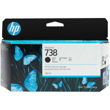 HP 738 130-ml Black DesignJet Ink Cartridge cartucho de tinta 1 pieza(s) Original Rendimiento estándar Negro