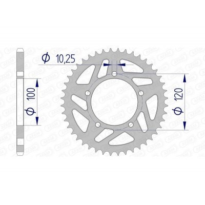 Corona AFAM aluminio 36801 - Paso 520 36801-42