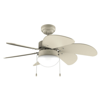 Cecotec EnergySilence Aero 3600 Vision Full SunLight Ventilador de Techo con 6 Aspas y Lampara Integrada - 50W - Diametro de 36 - 3 Velocidades - Modo Invierno - Control por Cadena - Color Beige