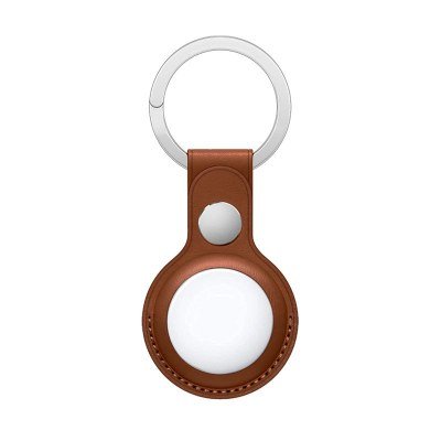 Llavero Protector COOL Compatible con AirTag Polipiel Marr?n