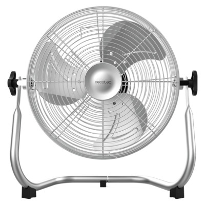 Cecotec EnergySilence 1000 Pro Ventilador Industrial de Suelo con 3 Aspas - Potencia de 40W - Diametro de 30cm - 3 Velocidades - Uso Sencillo - Acero Inoxidable - Base Estable - Rejilla Protectora
