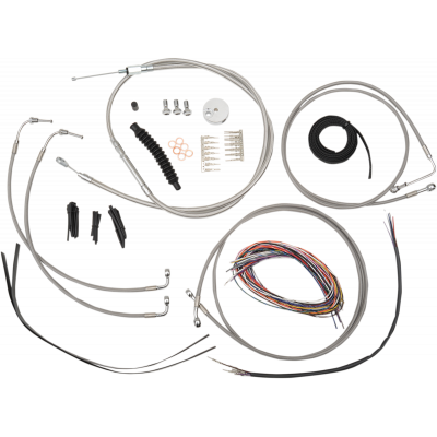 Kit completo de cable de manillar/línea de freno en acero inoxidable trenzado LA CHOPPERS LA-8051KT2-13