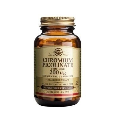 Solgar Picolinato Cromo 200mg 90 Cápsulas