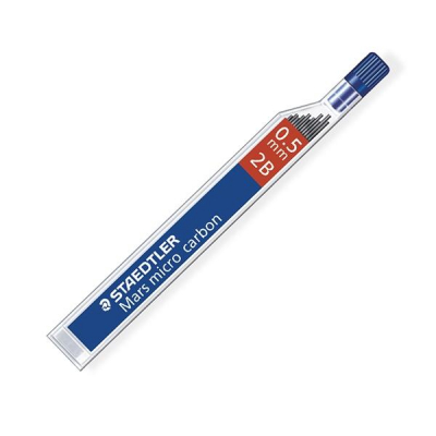 STAEDTLER Tubo 12 minas Mars Micro - Mina 0,5 mm - Dureza 2B