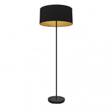 Pie Salon Anuska 1xe27 Negro/negro-oro 162x40x40 Cm