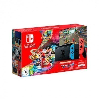 CONSOLA NINTENDO SWITCH NEON+MK 8+NSO
