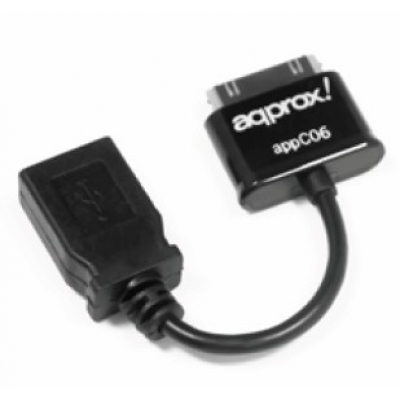 appC06 cable de teléfono móvil Negro USB A Apple 30-pin