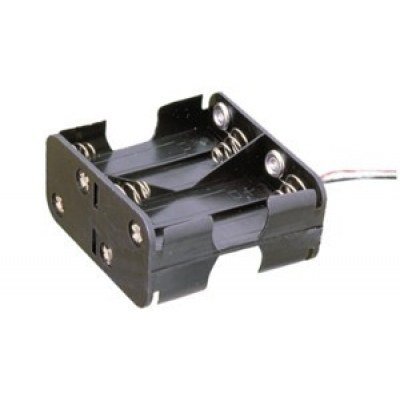 Portapilas R06x8 con Cables 8 pilas AA