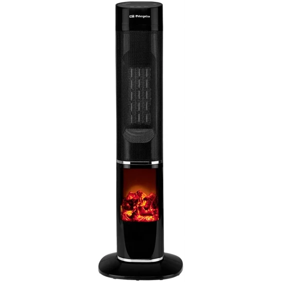 Calefactor cerámico de torre Orbegozo CR 5039, 2.000 W, negro
