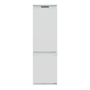 Frigorífico combi integrable Candy CNBQL3518EV, 177.2 x 54 x 55 cm, Low Frost, clase E, 220 kWh año, 35dB, 268 litros, reversible, control electrónico, luz LED, blanco