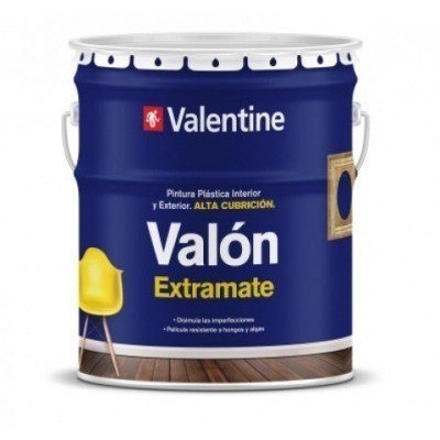 PINTURA PLÁSTICA INTERIOR/EXTERIOR EXTRA MATE VALÓN 4L BLANCO