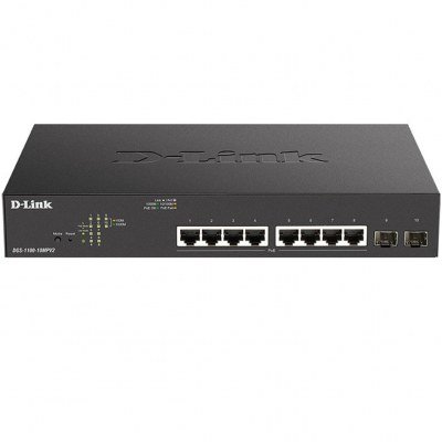 Switch d - link 8 puertos 10 - 100 - 1000 poe +2 gigabit sfp