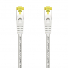 AISENS Cable De Red Latiguillo RJ45 LSZH Cat.7 600 MHz S/FTP PIMF AWG26, Blanco, 0.5 m
