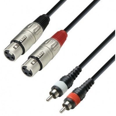 Cable 2xRCA macho a 2xXLR hembra 6m ADAM K3