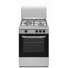 Conjunto de cocina Vitrokitchen CB5530IN, 3 zonas, 50 x 55 cm, gas natural, triple corona, inox