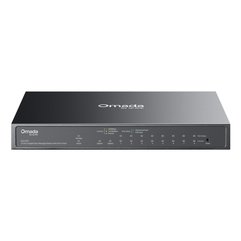 TP-Link - Omada ES210GP switch Gestionado L2 Gigabit Ethernet (PoE) DIN rail Negro