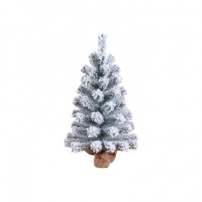 Arbol de navidad mini verde nevado decorativo 60 cm