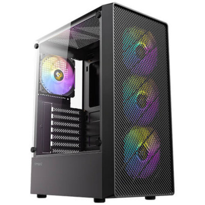 CAJA ANTEC AX26 ARGB ATX NEGRO 4XVENT 120MM 2XUSB SN FUENTE