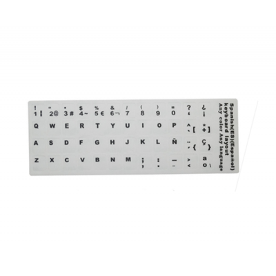 Pegatina en castellano teclados blanco