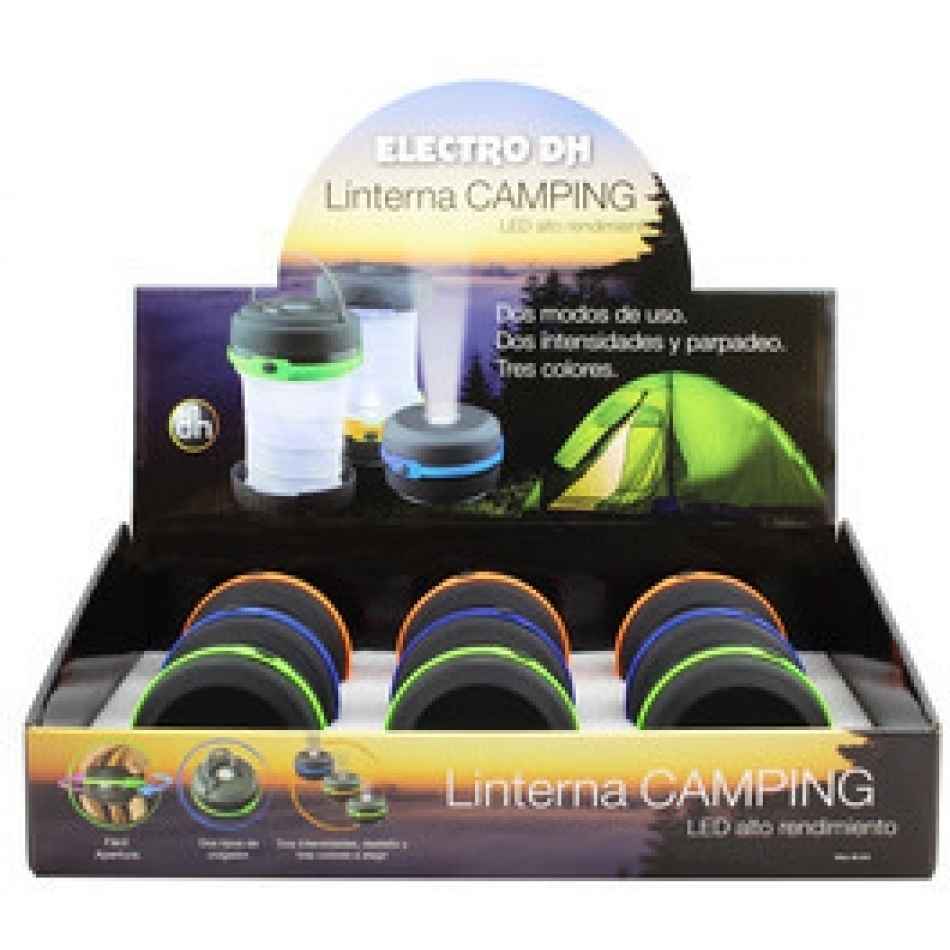 Linterna Camping LED con soporte Varios Colores